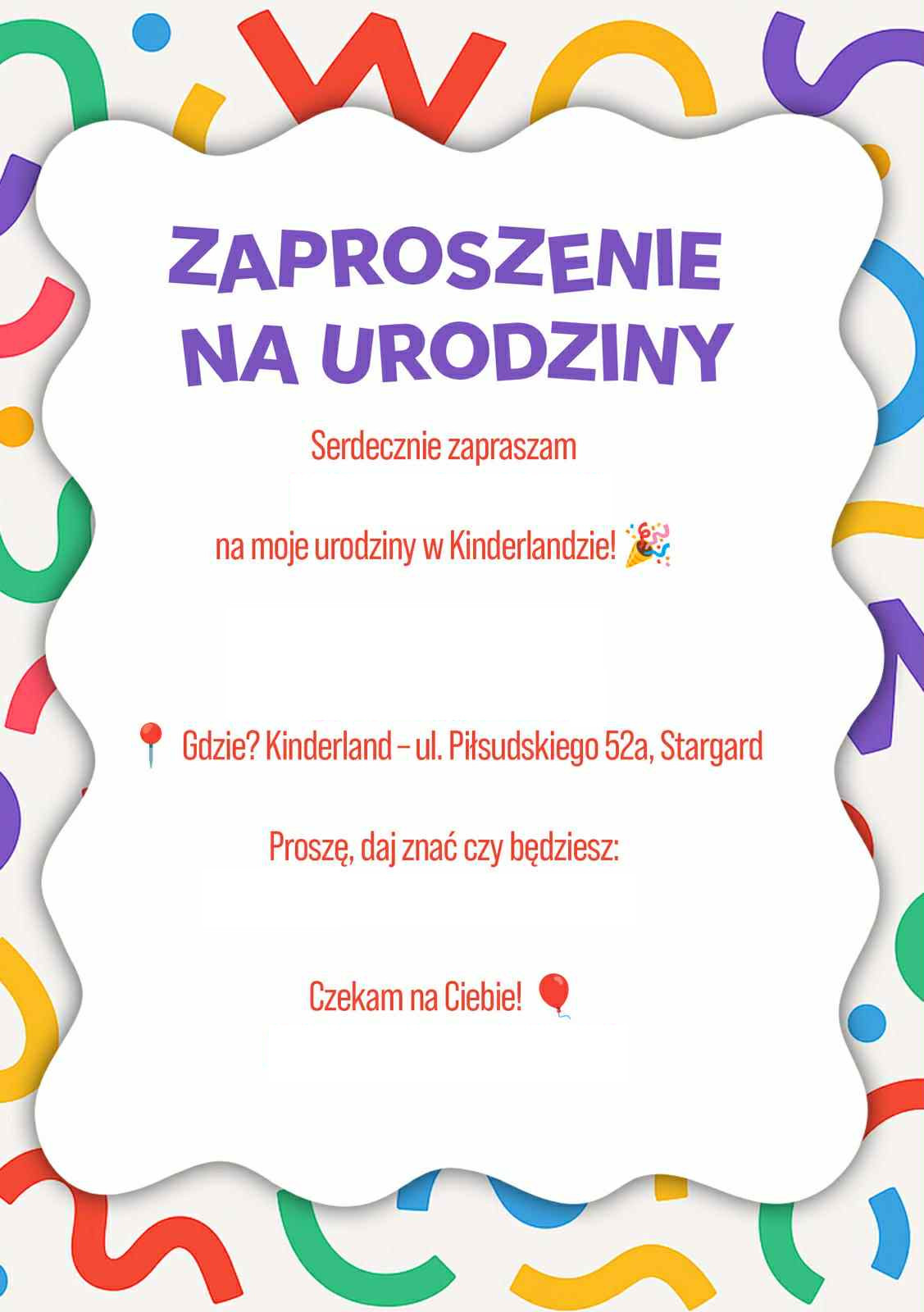 Tło zaproszenia